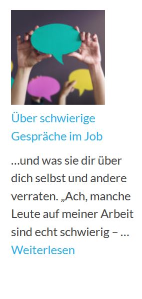 Blog von Susanne Scheer - Schwierige Gespräche im Job