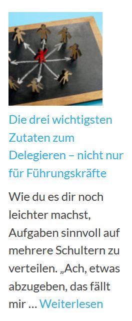 Blog von Susanne Scheer - Delegieren