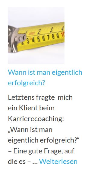 Blog von Susanne Scheer - Wann ist man eigentlich erfolgreich?